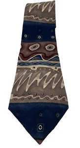 Givenchy Monsieur - Mens Neck Tie Designer - Abstract Geometric Pattern Silk - Picture 1 of 4