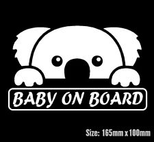 Baby On Board Koala Sticker Vinyl Decal Australia Sign