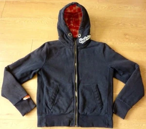 Superdry Tokyo Jacket Brand Ladies Quilted Inner Hoodie Style Navy Blue Size L - Picture 1 of 12