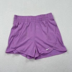 Nike Dri-Fit Breezy High Waisted Youth Girls Shorts Size Large Purple DX4965 - Picture 1 of 8