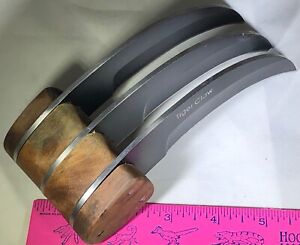 TIGER CLAW 3 BLADE KNIFE BY DONALD BUDD MASTER CUTLERY MIDDLE BLADE TIP BROKEN