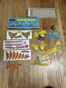 Vintage 1968 LUSTIGE FUZZIES Insekt Alien Käfer Monster NÄHKARTE Kunst Seuss Muppet - Bild 1 von 15