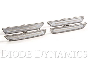 2010-2014 Ford Mustang Diode Dynamics LED Side Marker Set Clear Front Rear NEW - Foto 1 di 2