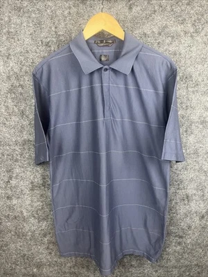 Polo de golf Tiger Woods Nike para hombre gris medio acanalado doble mercerizado 60/2 Foto 1 de 4