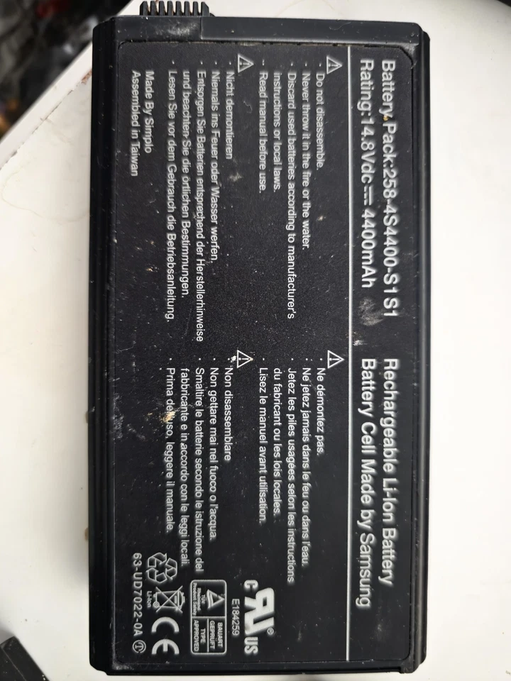 Battery Pack 258-4S4400-S1S1 Rechargeable Li-ion Battery - Image 1 of 1
