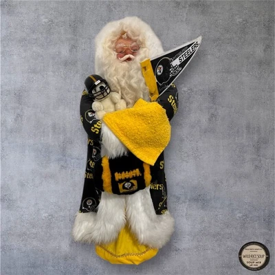Figura RARA “Santa is a Pittsburgh Steelers Fan” Decoración de Navidad Regalo NFL Foto 1 de 4