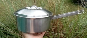 Tramontina 8" Stainless Steel Saucepan Pot Pan w/ Lid Made in Brazil Inox - Picture 1 of 12