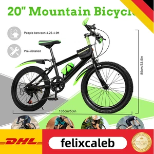Bicicleta para niños de 20 pulgadas bicicleta de montaña niños niñas 6 velocidades bicicleta para niños verde nueva - Imagen 1 de 19