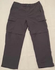 The North Face Men's Convertible Zip Off Cargo Hiking Pants Gray L Short Camping - Picture 1 of 23