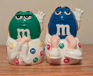 M&M's Green & Blue M&M Guys Salt & Pepper Set - Picture 1 of 6