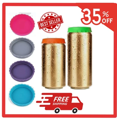 6X Cubierta de lata de refresco de silicona Tapa superior Cubierta de lata de jugo de cerveza Protector de bebida Foto 1 de 4