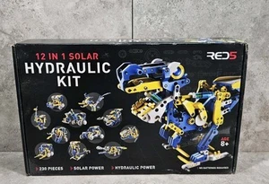 12 In 1 Solar Hydraulic Construction Kit STEM Age 8+ New. - Picture 1 of 4