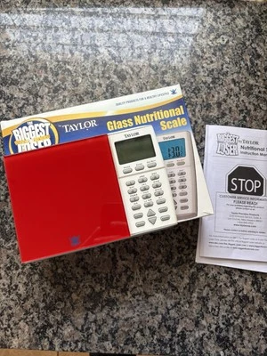 Báscula digital de alimentos Taylor The Biggest Loser con tapa de vidrio capacidad de 6,6 lb Foto 1 de 4