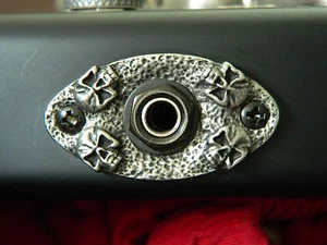 SKULL JACK COVER fits SCHECTER OMEN 6 guitar & bass 4 HAND MADE METAL PLATE - Picture 1 of 2