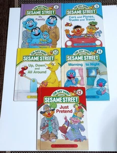Unterwegs mit der Sesamstraße ~ 9 Bände - 1989 Kinder Lernbücher 1-4 & 8-12 - Bild 1 von 4