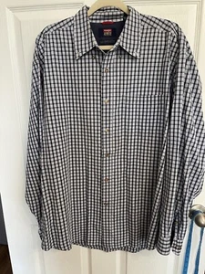 Wrangler Button Up Hemd Herren Large blau kariert Langarm Cool River Baumwolle - Bild 1 von 5