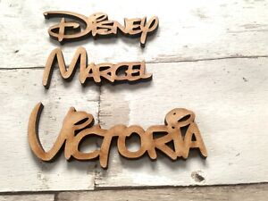 Wooden Names Personalised Disney Style Font 4mm Thick Place Names Words Letters