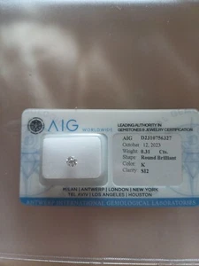 brillante certificato AIG valore 440 euro - Foto 1 di 8