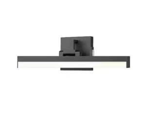 Liam 18 in. 2-Light Matte Black Integrated LED Vanity Light w Frosted Shade NEW - Picture 1 of 7