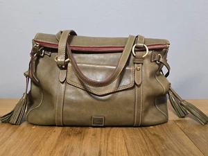 Dooney And Bourke Florentine Leather Smith Bag Olive Color Shoulder Bag Purse - Picture 1 of 21