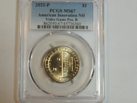 2021 P B New Hampshire Video Game American Innovation Dollar PCGS MS67 Cover