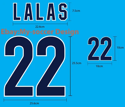 LALAS #22 USA Home World Cup 1994 NAME NUMBER SOCCER FOOTBALL PU PRINT - Image 1 of 4