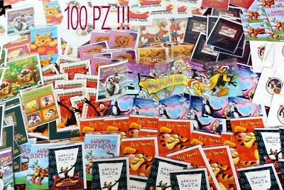 LOONEY TUNES BIGLIETTI DI AUGURI - WORK LOT 100 PZ MISTI - ORIGINALI E BELLISSIMI !