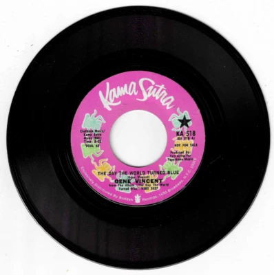 R-A-B 45 RPM -GENE VINCENT - KAMA SUTRA RECORDS " THE DAY THE WORLD TURNED BLUE" Foto 1 de 2