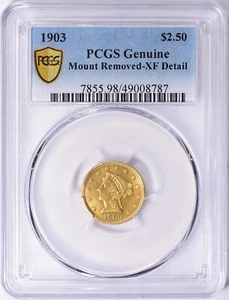 1903 Liberty Gold Quarter Eagle PCGS Genuine XF Details - Picture 1 of 2