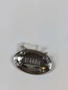 Pottery Barn Silver Rum Bottle Decanter Tag - Picture 1 of 3