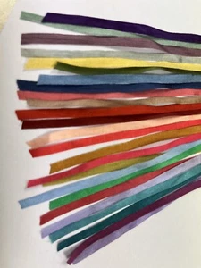 4mm Silk Ribbon 25 colors 1 yard each - Picture 1 of 1