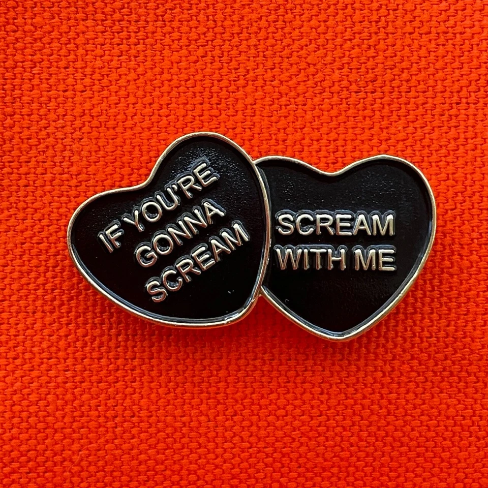 Misfits Candy Hearts Enamel Lapel Pin Scream With Me - Image 1 of 1