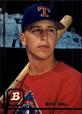 1994 Bowman Texas Rangers Baseball Card #350 Mike Bell FOIL Rookie