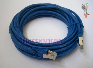 25Ft Premium CAT6 SSTP Double Shield Copper Gigabit Ethernet LAN RJ45 Cable Blue - Picture 1 of 1