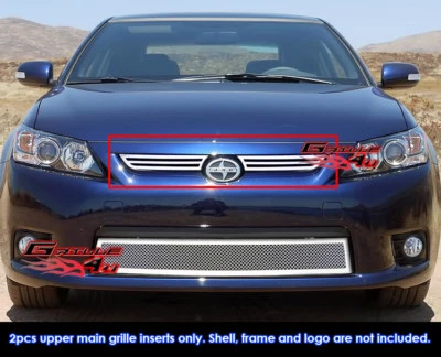 Se adapta a Scion TC 2011-2013 Inserto de rejilla de malla cromada de acero inoxidable superior principal Foto 1 de 2