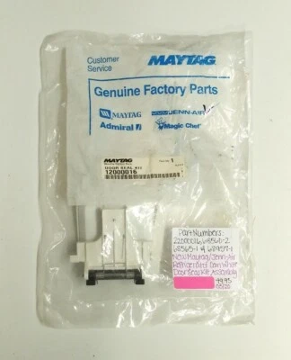 Kit de sellado de puerta blanca para refrigerador Maytag 12000016, 68560-2, 68565-1, 68957-1 nuevo Foto 1 de 4