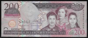 Dominican Republic 200 Pesos Oro 2007 Unc - Picture 1 of 1