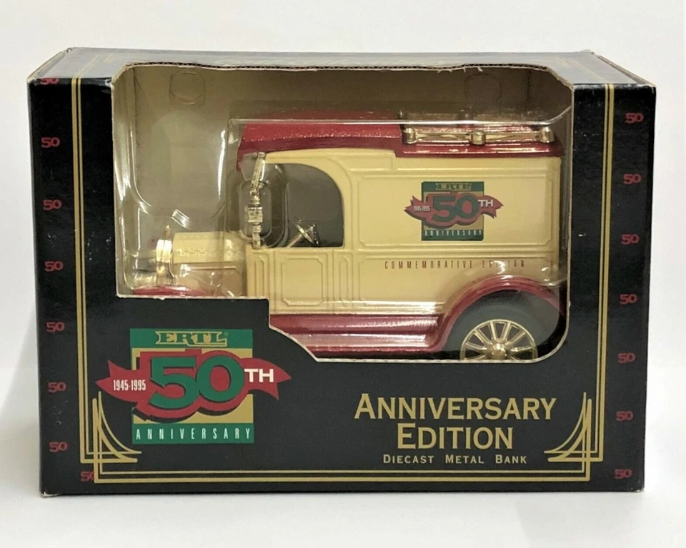 Ertl B945 1/43 Scale 50th Anniversary Ford Model T Diecast Metal Bank - Image 1 of 1