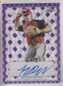 2022 Leaf Perfect Game KEVIN MCGONIGLE Detroit Tigers PURPLE WAVE Rookie AUTO /7 - Picture 1 of 2