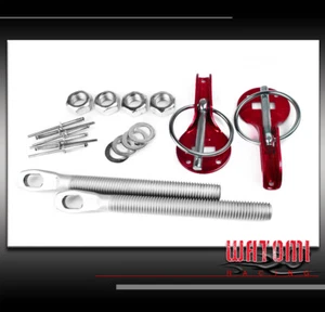 KIT UNIVERSAL DE BLOQUEO DE PINES DE CAPUCHA DE CARRERAS ROJO PARA CHEVY C/K C10 PASTILLA CHRYSLER DODGE - Imagen 1 de 1