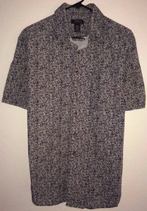 Cambridge Classics Blue Hibiscus Hawaiian Flowers Beach Summer Shirt Men's Large - Picture 1 of 3