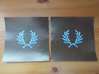 2 Fred Perry Paper Classic Logo Stickers 8cm square New 