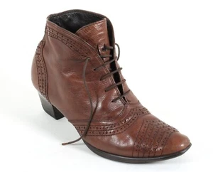 Schnürstiefeletten Blogger Schnürschuhe Granny True Vintage Maripé Leder 37,5 - Bild 1 von 4