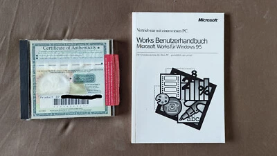 Microsoft Works für Windows 95 mit Handbuch    Sehr guter Zustand! - Bild 1 von 2
