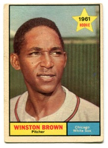 1961 Topps Winston Brown Rookie Card #391 Chicago White Sox