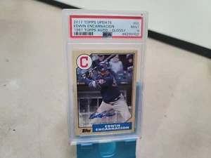 2017 Topps Update Edwin Encarnacion 1987 Auto Glossy 3/3 PSA 9 T7125 - Picture 1 of 6