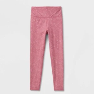 AAD) Girls Fashion High Rise Leggings Soft Stretch Comfort Waist Pink XL 14/16 - Picture 1 of 1