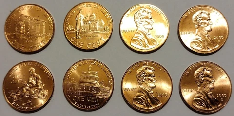 Complete Set 8 PCS Lincoln 2009 Cent Penny P & D Mint, Uncirculated Limited BU#2 Cover