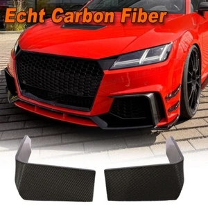 2x Divisor de cubierta de luz antiniebla delantera Canards alerón aletas de carbono para Audi TT RS - Imagen 1 de 11