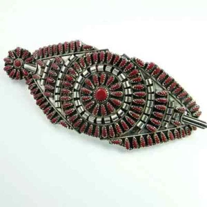 Zuni, American Indian Hair Barrette Sterling Silver, Make offer - Bild 1 von 4